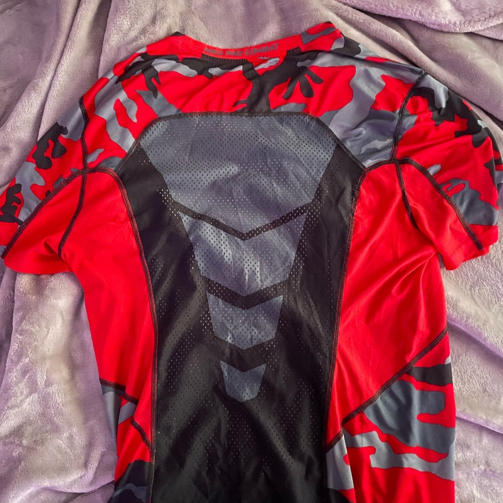 Red Nike Pro shirt